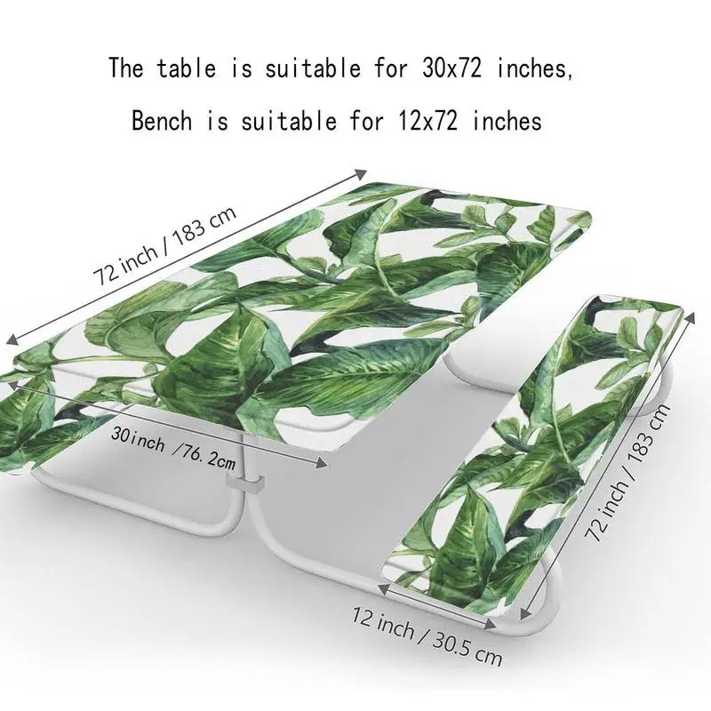 Picnic Table And Bench Covers 3pcs Stylish Picnic Table Cloths