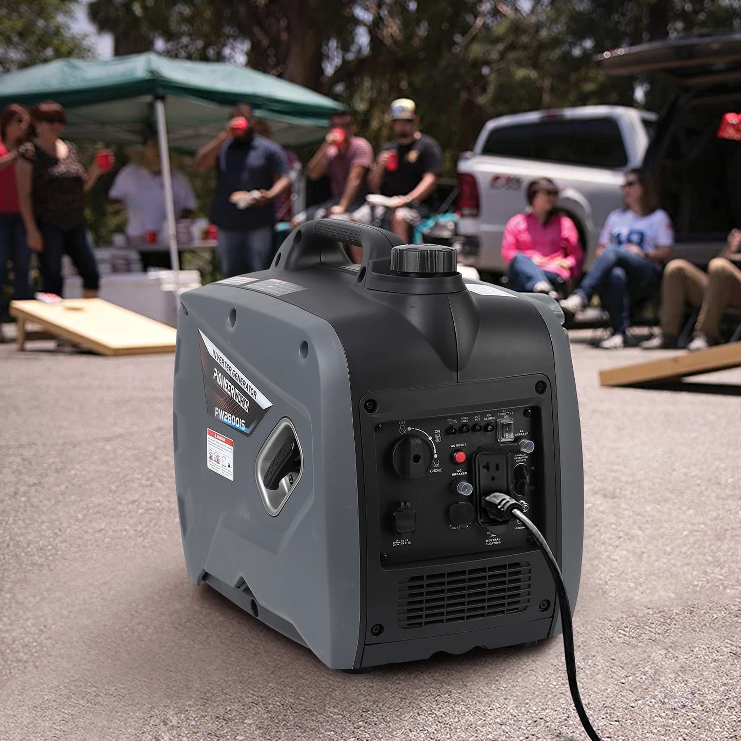 Portable Gasoline Generator 2500W, Fuel Generator, Low Noise, Suitable For Outdoor, Camping, Home, Emergency