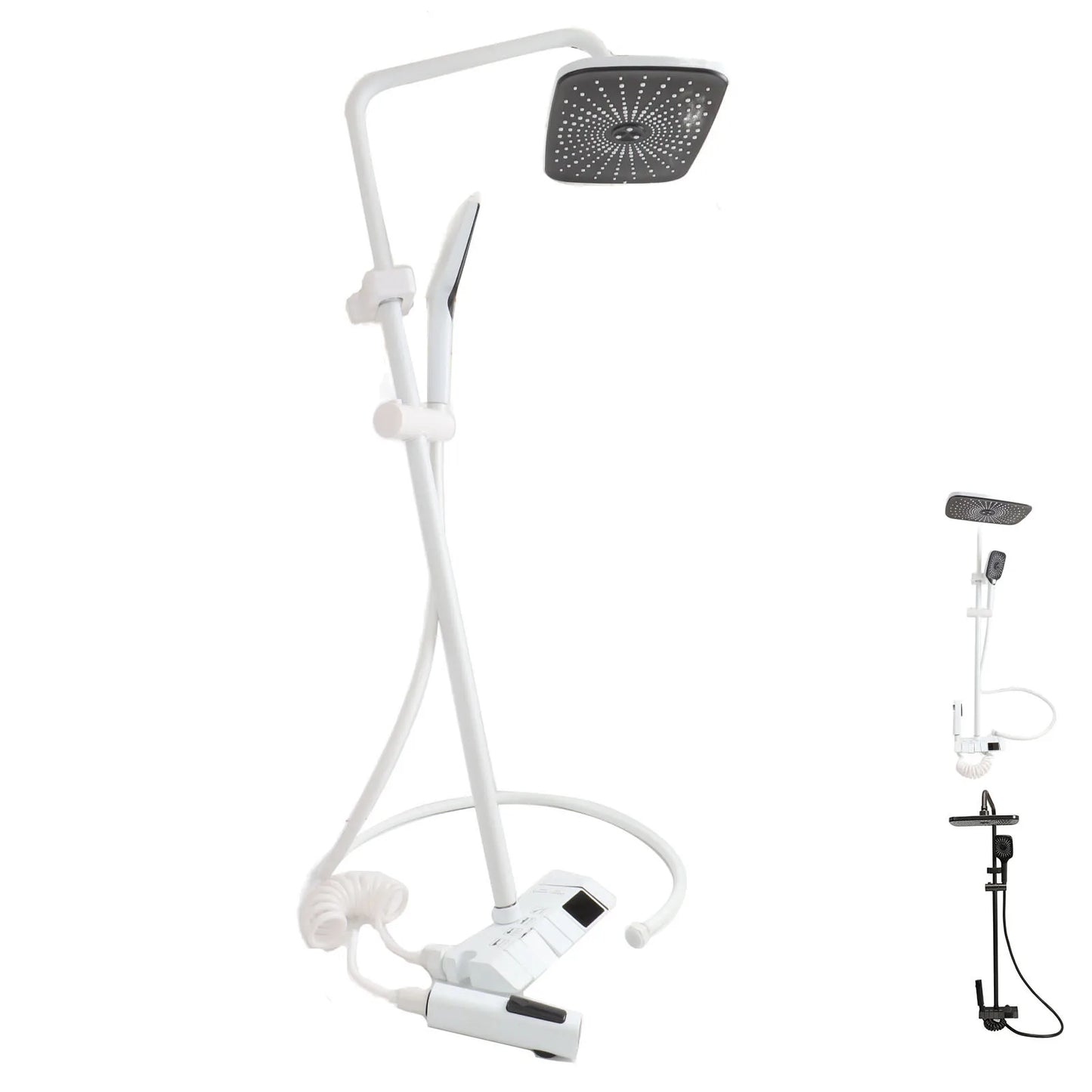 Bathroom Shower  Set Easy To Install Easy To Adjust NPT 1/2 3 Mode Push Button Rainfall Handheld Shower Combo for Bathroom