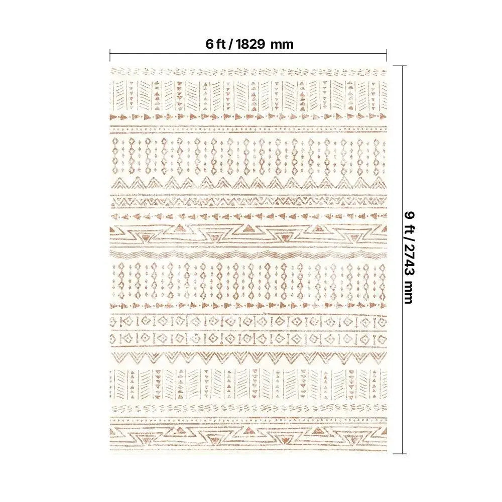 Modern Beige Large Area Rug 6x9ft