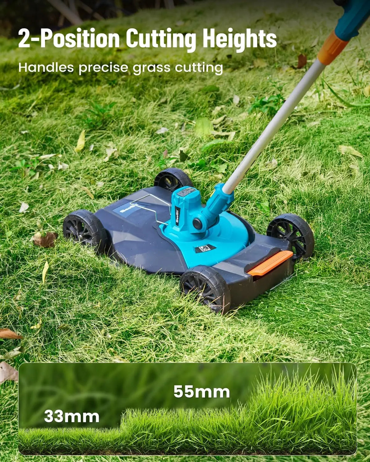 Electric String Trimmer Leaf Blower Combo Kit 3 in 1 Cordless Weed Wacker Grass Eater 12"Lawn Mower 5-Speed for Yard Lawn
