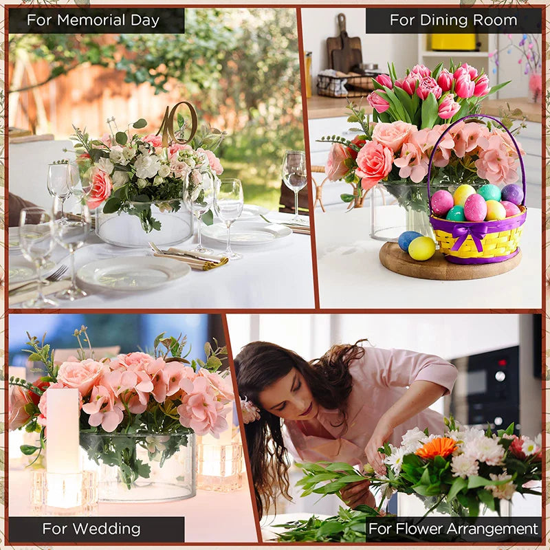 12 Hole Circular Acrylic Vase