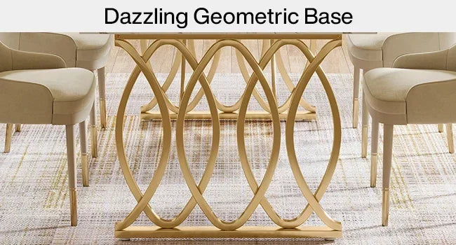 Large Modern Kitchen Dining Table, 63"  for 4-6 People