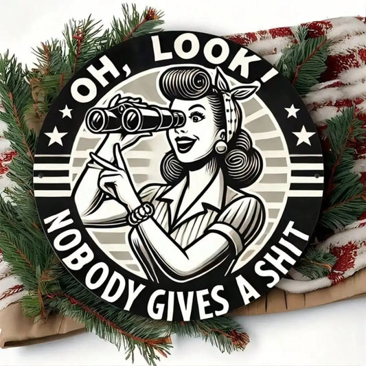 1pc 8x8" Humorous Quote Metal Sign,Home/Garage/Bar Decor,Xmas/Halloween Gift,Wall Sculpture