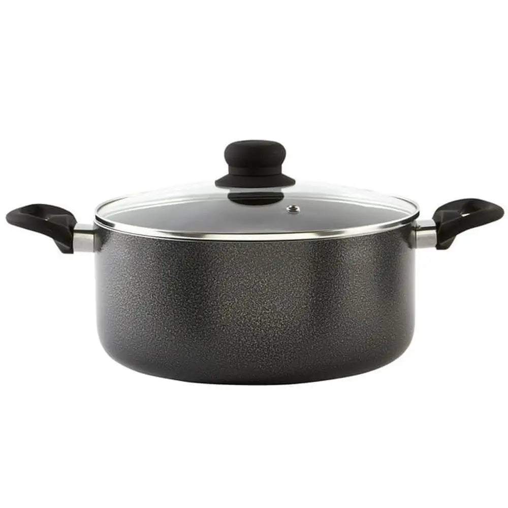 Aluminum 4-Quart Nonstick Dutch Oven Glass Lid Cooking Pot Beans Rice Stews Soups