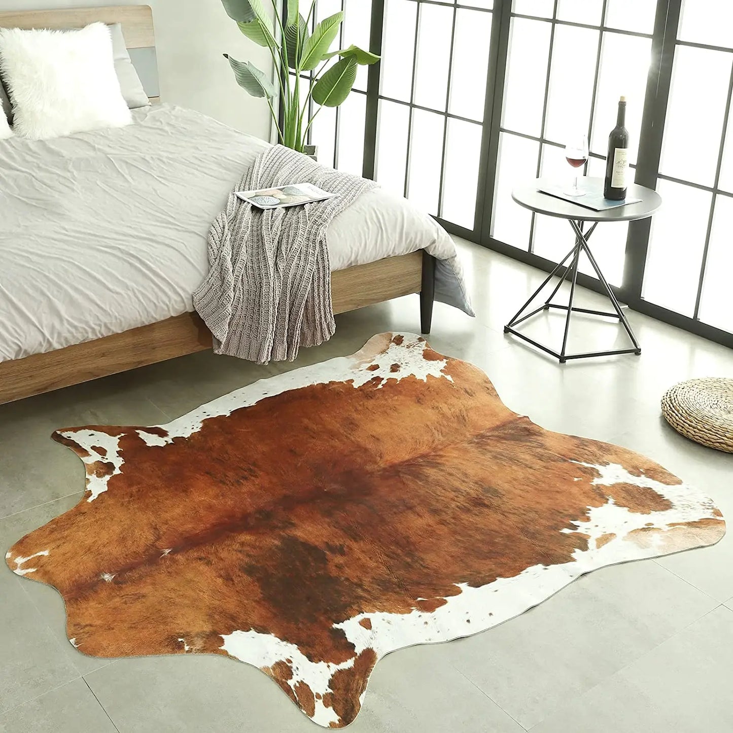 Animal Print Rug faux fur cowhide