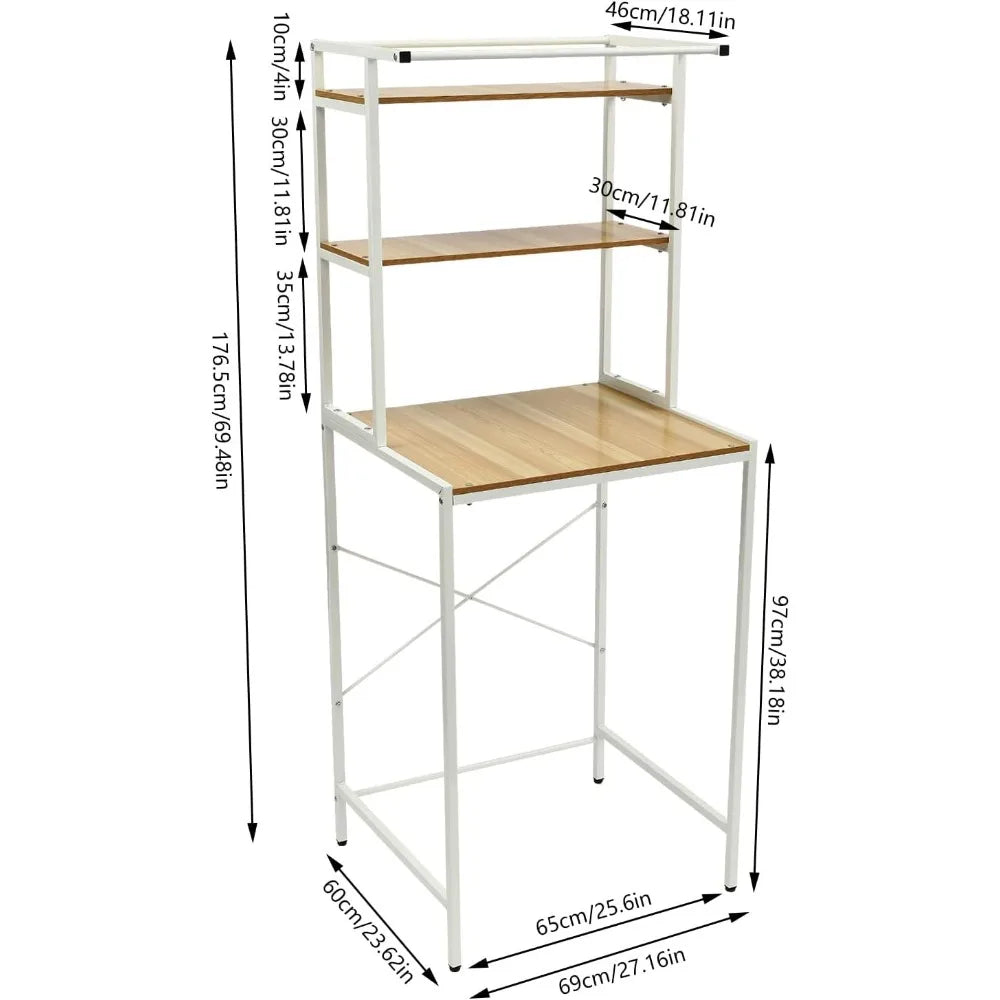 3 Tier Wooden Over The Washer and Dryer Storage Shelf  Washing Machine Storage Shelf for  Laundry Room