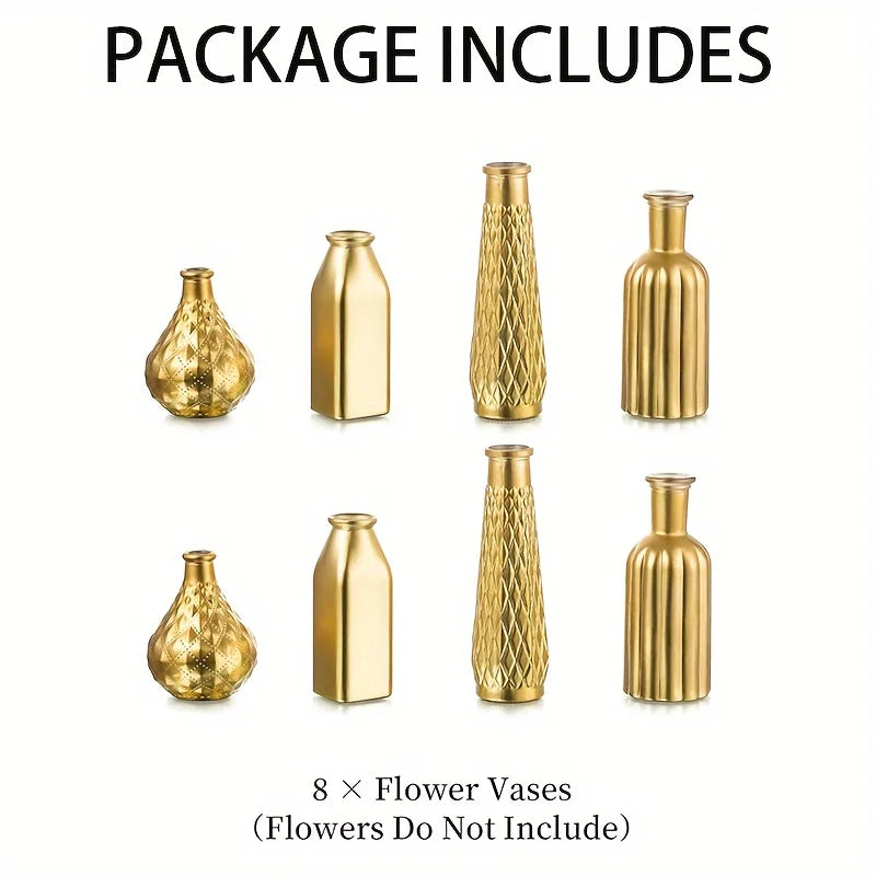 Gold Glass Vase Set