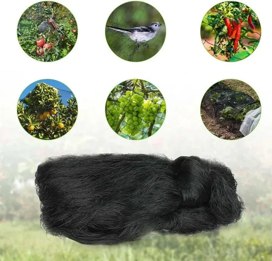Bird Net 5 x 15 m Bird Net Hunting Nets Bird Nets Nylon Mesh for Protection of Orchards Vegetables Gardens Chicken Coops (Black)