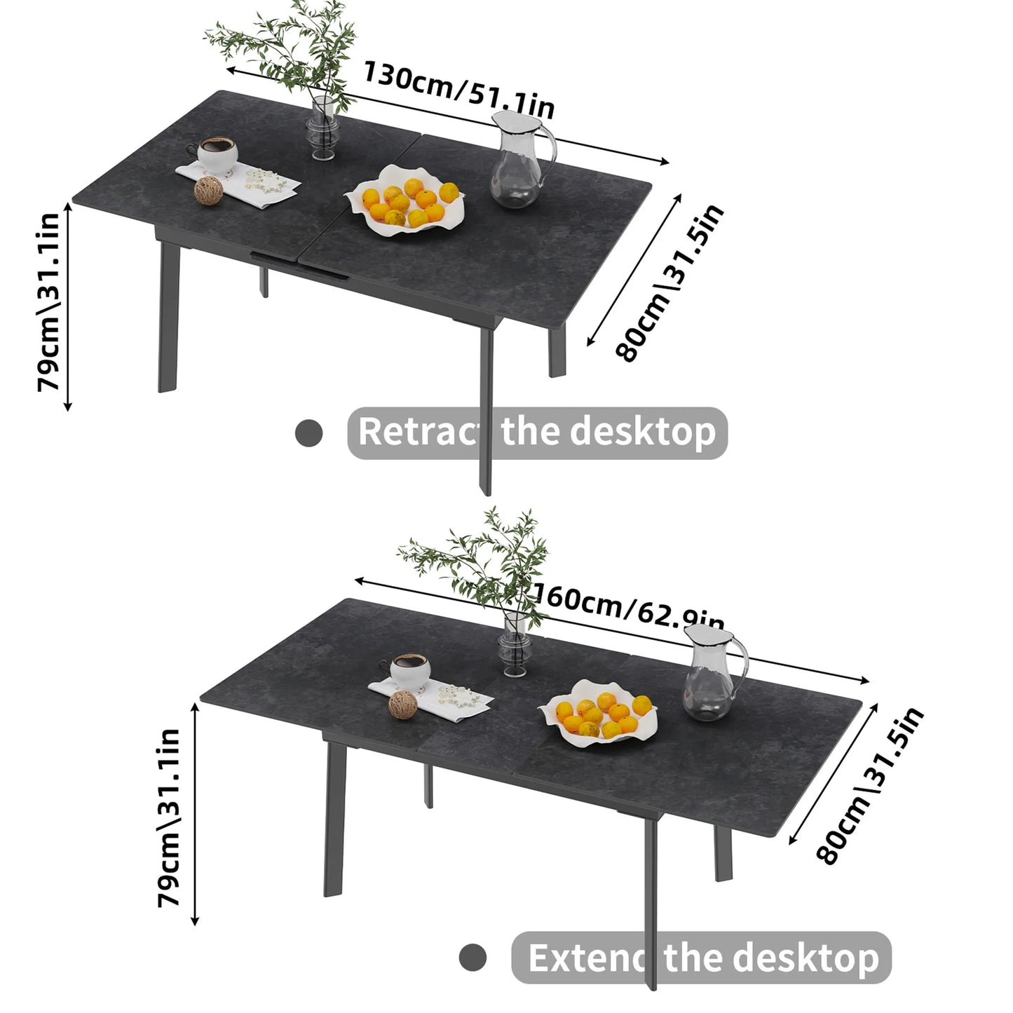 160cm 6-8 People Modern Dining Table Rectangular