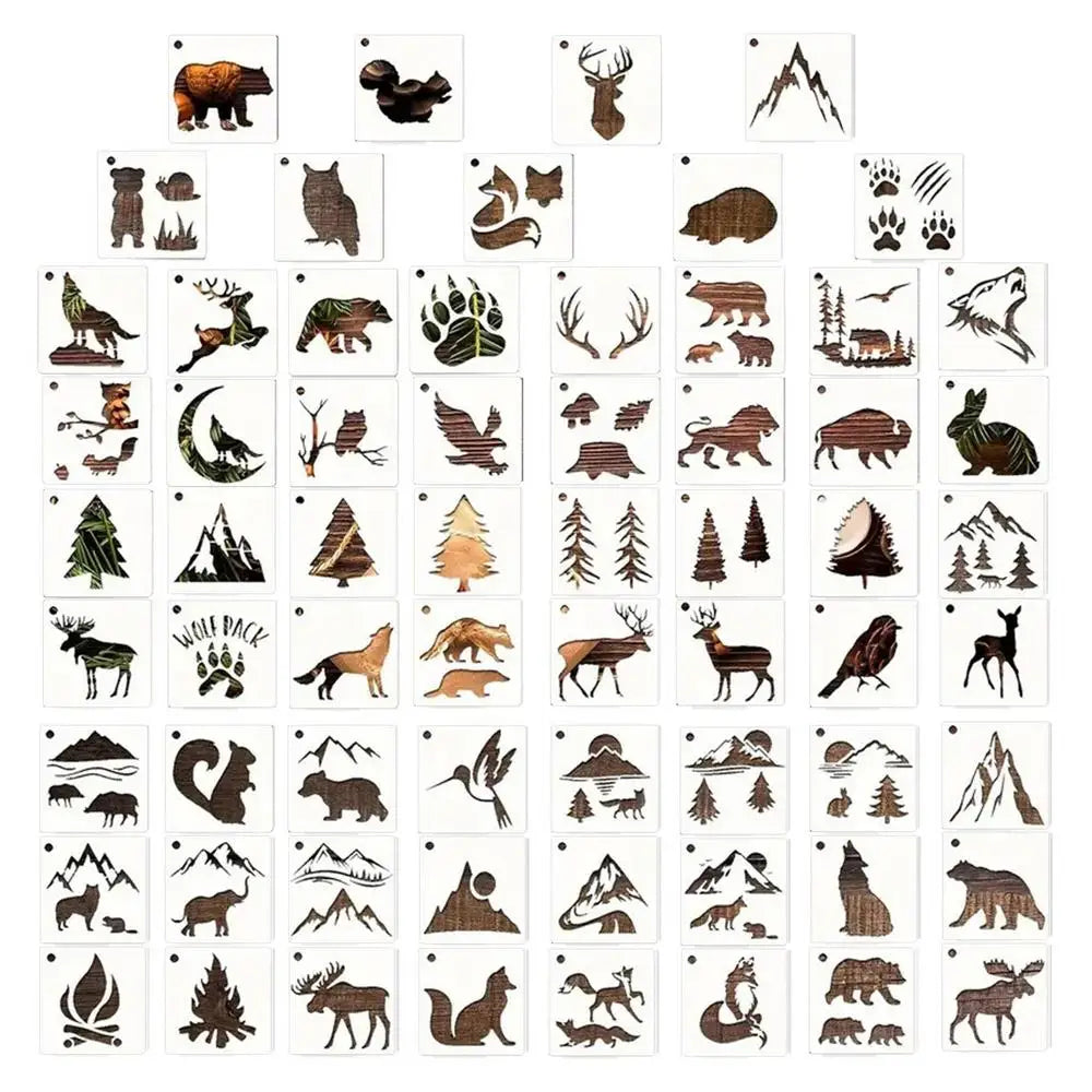 New Creative Animal Stencils For Crafts Reusable Painting Template Jungle Animal Template Easy To Use Painting Supplies Gifts