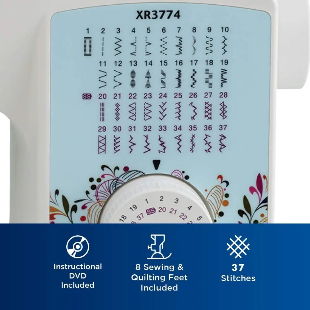 Sewing and Quilting Machine, , 37 Built-in Stitches, Wide Table, 8 Included Sewing Feet