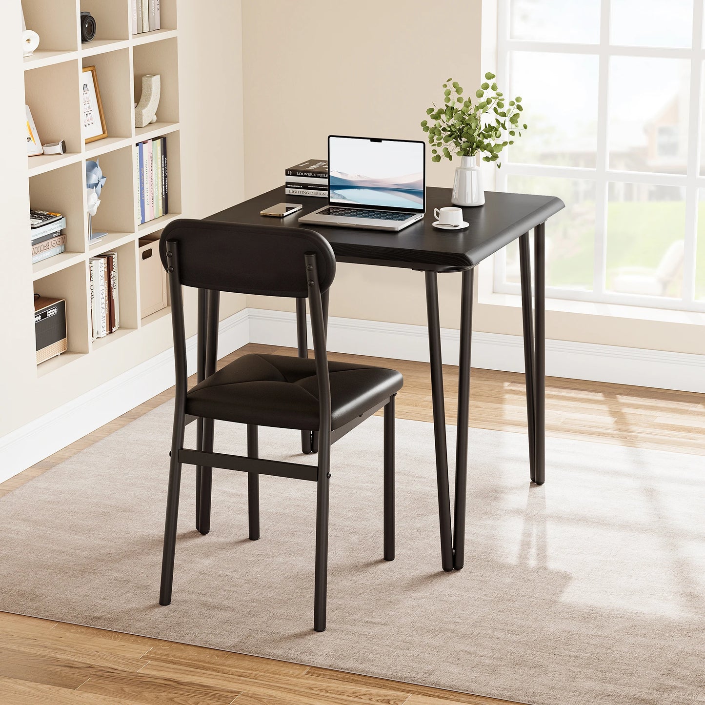 Small Dining Table Sets for 2 with Upholstered Chairs