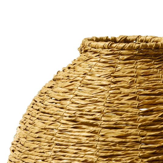 Large  Woven Faux Seagrass Floor Vase