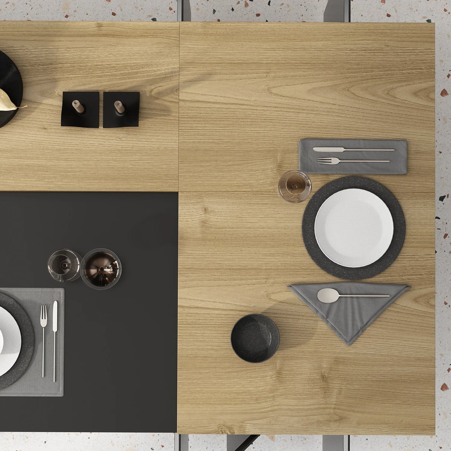 Modern Kitchen Island With 14 Shelves, Kitchen Cabinet With Spacious Countertop, Storage Cabinet For Kitchen, Black