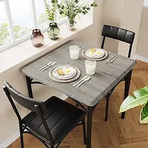 Dining Table Set for 2, Kitchen Table and Chairs for 2 with Upholstered Chairs, 3 Piece Dining Room Table Set