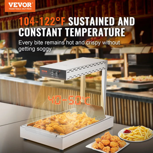 750W French Fry Food Warmer Commercial Food Heating Lamp
