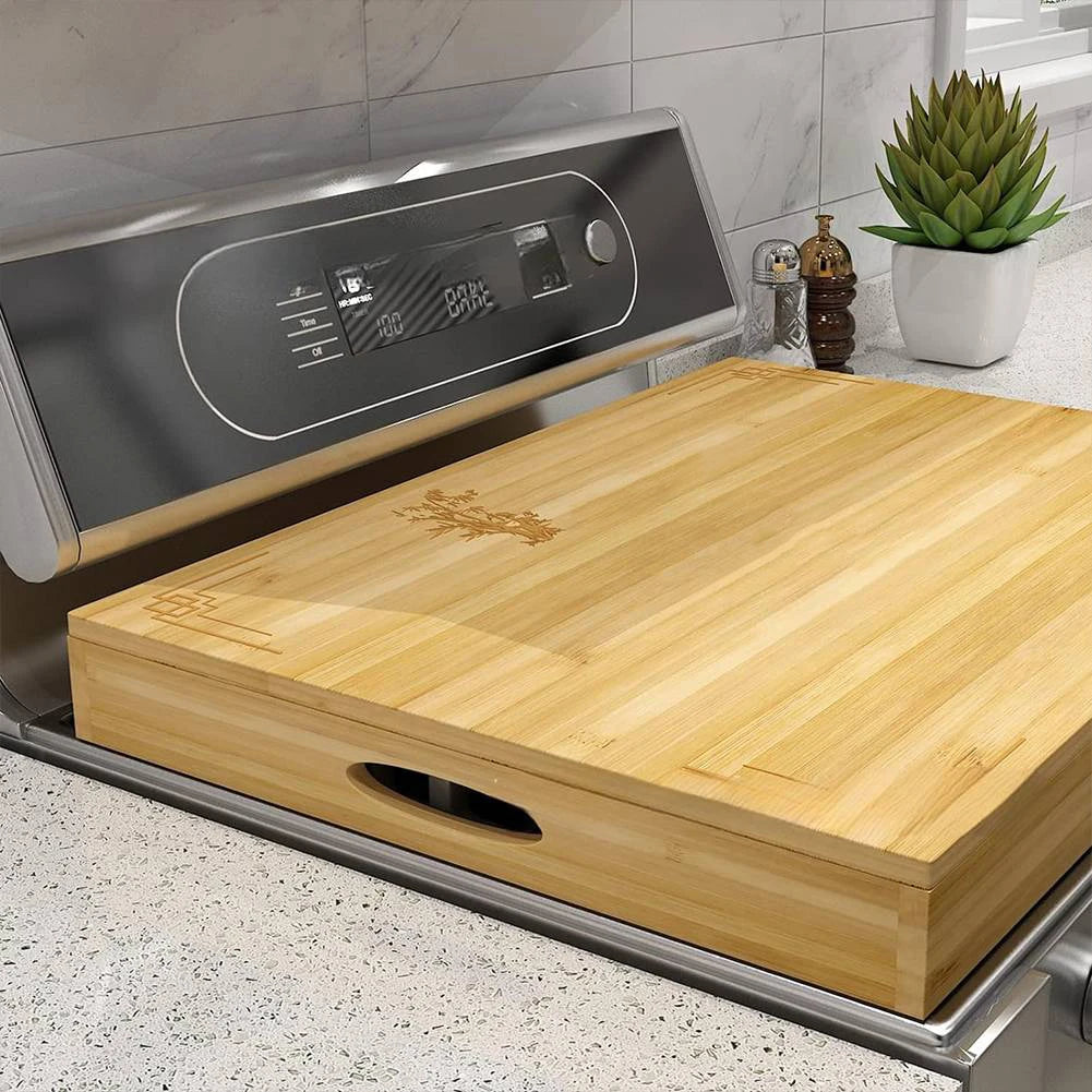 Bamboo Kitchen Sink Cover Space-Saving Large Charcuterie Board Counter Space Top Covers Stove Top Cutting Board for Gas Stovetop
