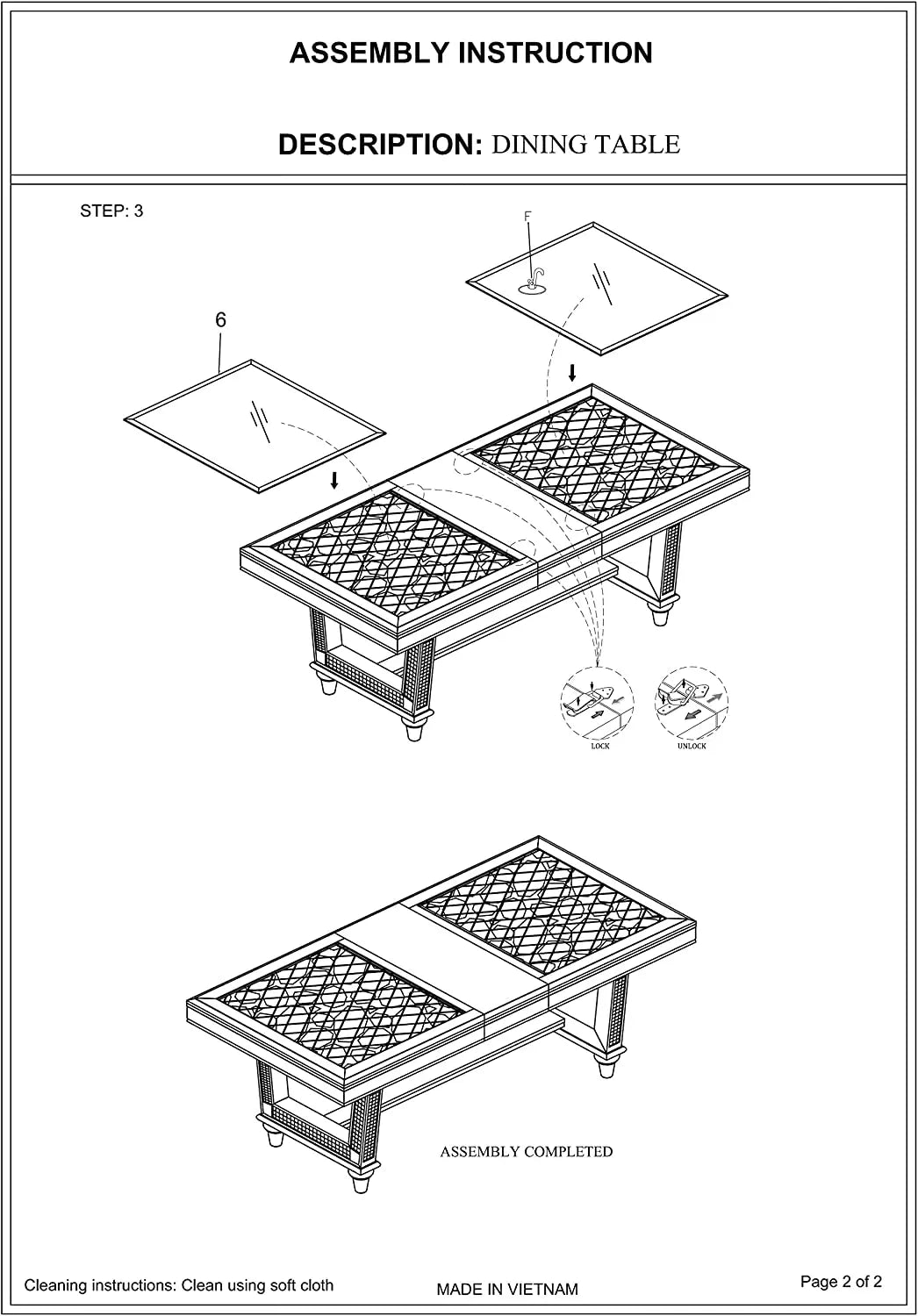 Antique traditional dining table or side chair rectangular table top w glass insert leaf tufted chair kitchen formal
