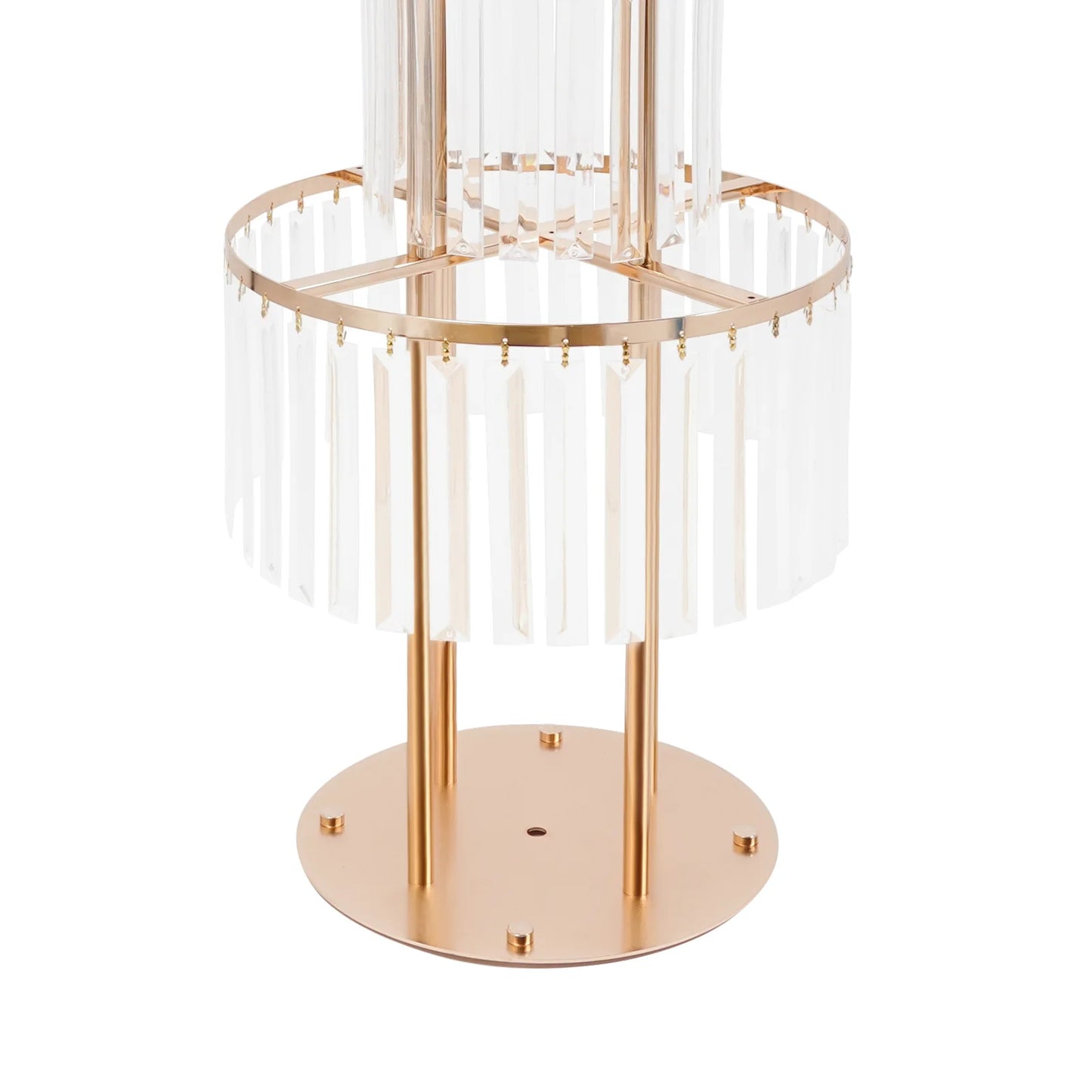 5 Tiers Gold Wedding Centerpieces Flower Stand Vase Centerpiece Acrylic Flower Stand with Hanging Acrylic