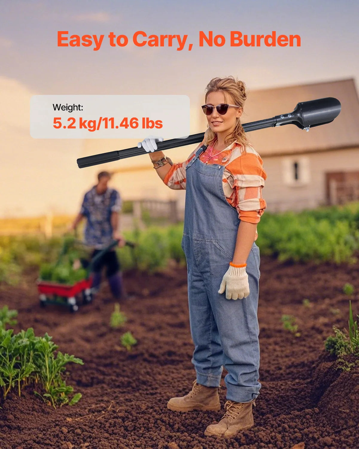 Post Hole Digger Heavy Duty Post Hole Digger Manual Hole Digger with Scale Markings Post Hole Digger for Digging Gardening