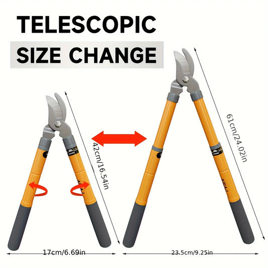 Hedge Shears, Pruning Shears with Telescopic Handles, Extendable Heavy-Duty Branch Cutters, Garden Clippers
