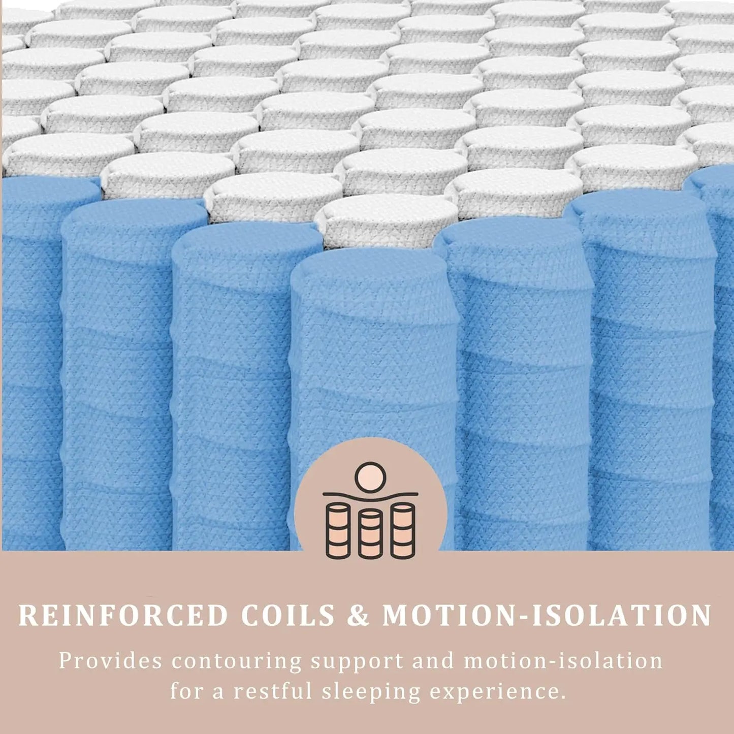 12 Inch Full/King Hybrid Gel Memory Foam Mattress, Queen Size Mattress with Breathable Fabric for Comfortable Sleep