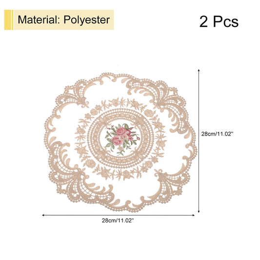 2Pcs Retro French Crochet Doilies