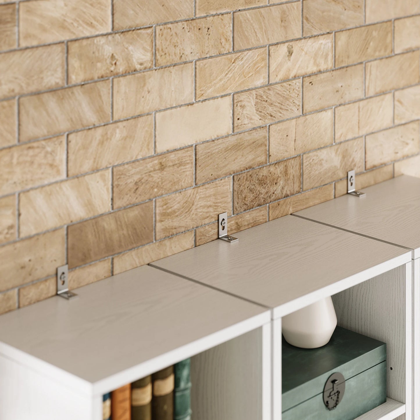 Bookshelf with Door and 3 Drawers, Tall Bookcase Shelf with 3-Tier Shelves