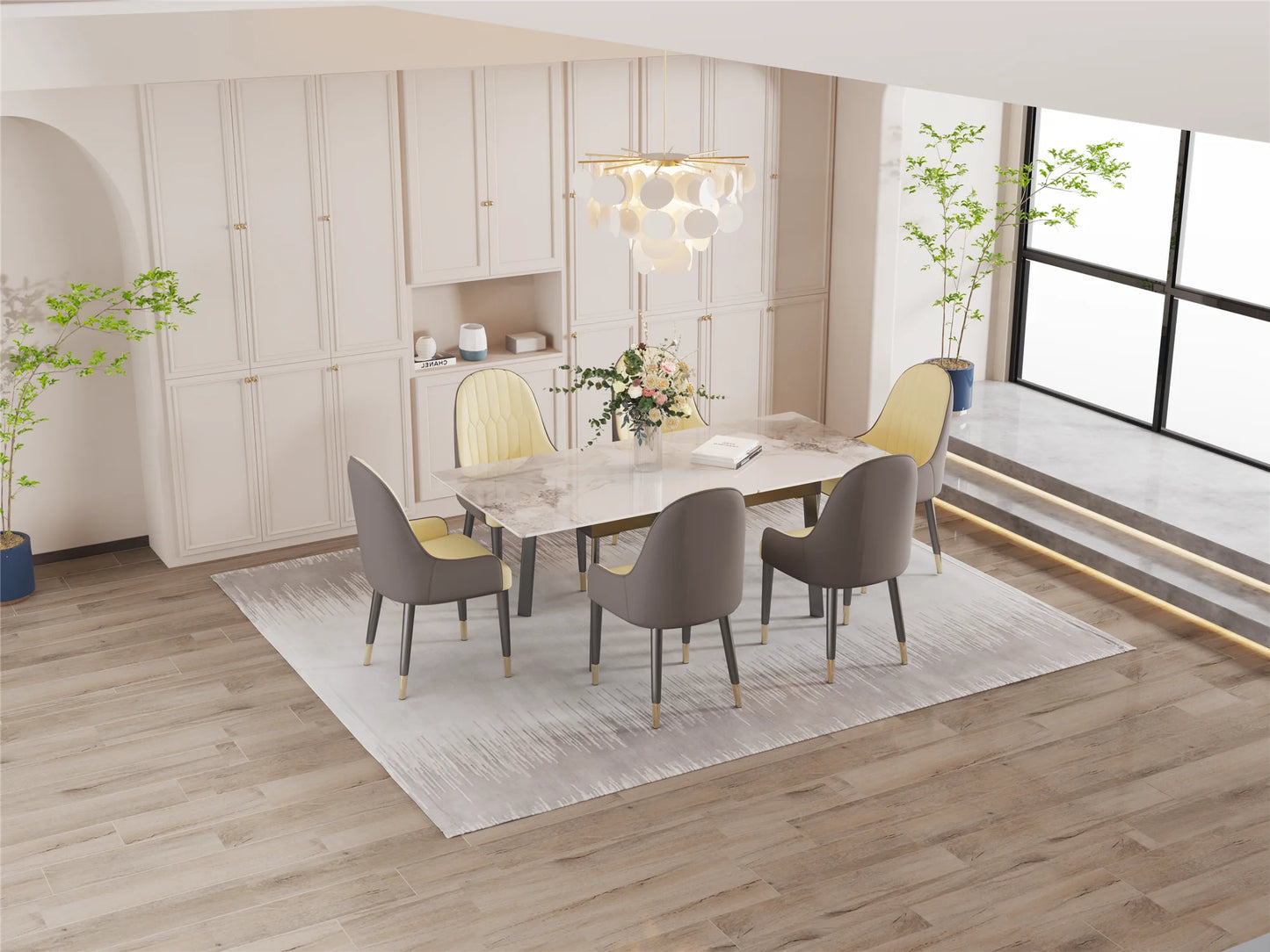 160cm 6-8 People Modern Dining Table Rectangular