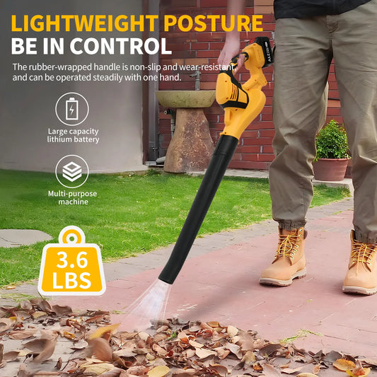 Cordless Electric Leaf Blower 140 MPH Brushless 2 in 1 Cleaner Power Tool Handheld 2x 21V Battery-Powered 3000mAh and Charger