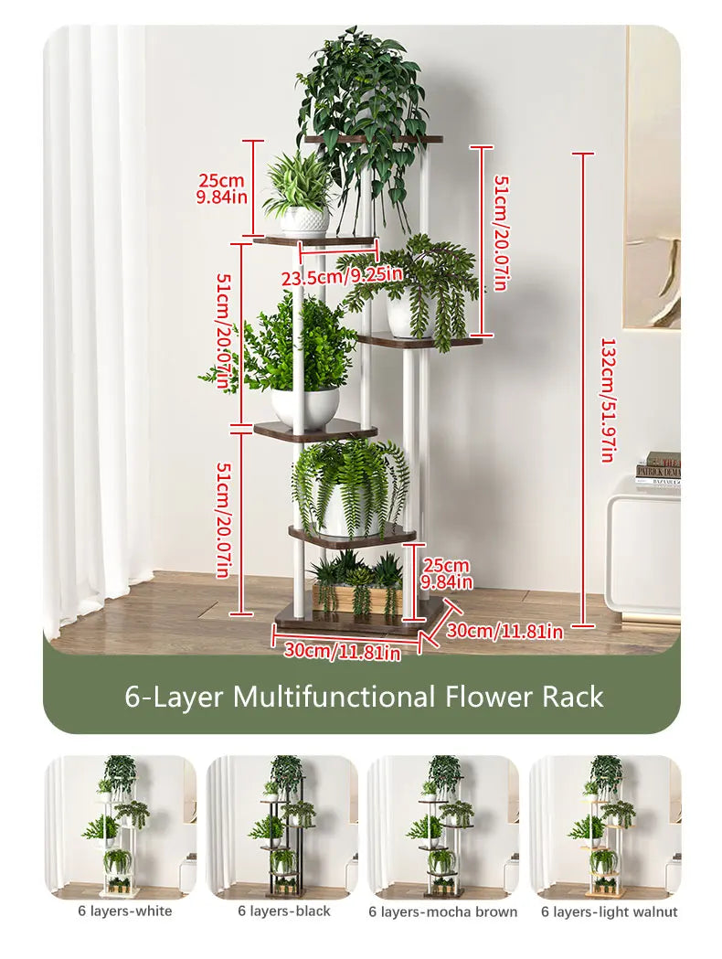 Plant Stand and Flower Stand Storage Shelf 4/5/6 Tier Flower Shelf Planter Rack