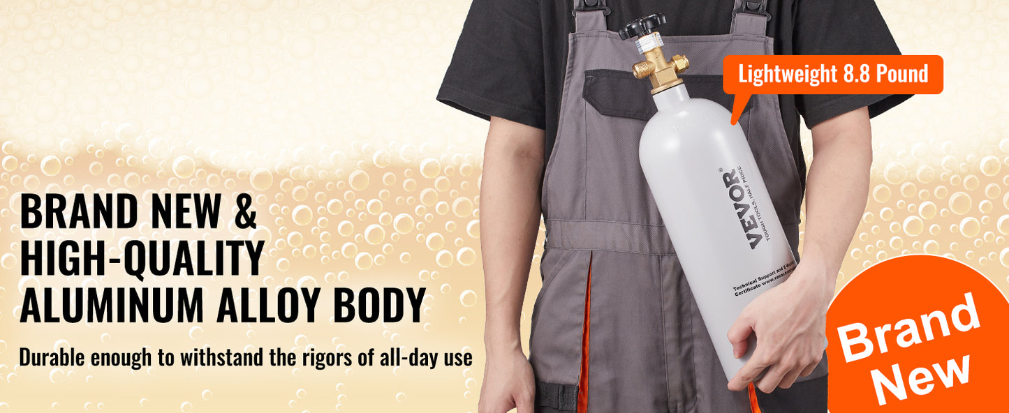 5 Lbs CO2 Tank Aluminum Gas Cylinder