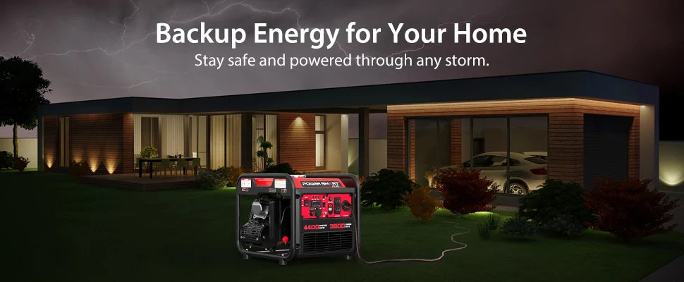 4400W Portable Generator with Inverter Technology, RV Ready 30A Outlet, Gas Powered, Lightweight & Quiet for Home Use