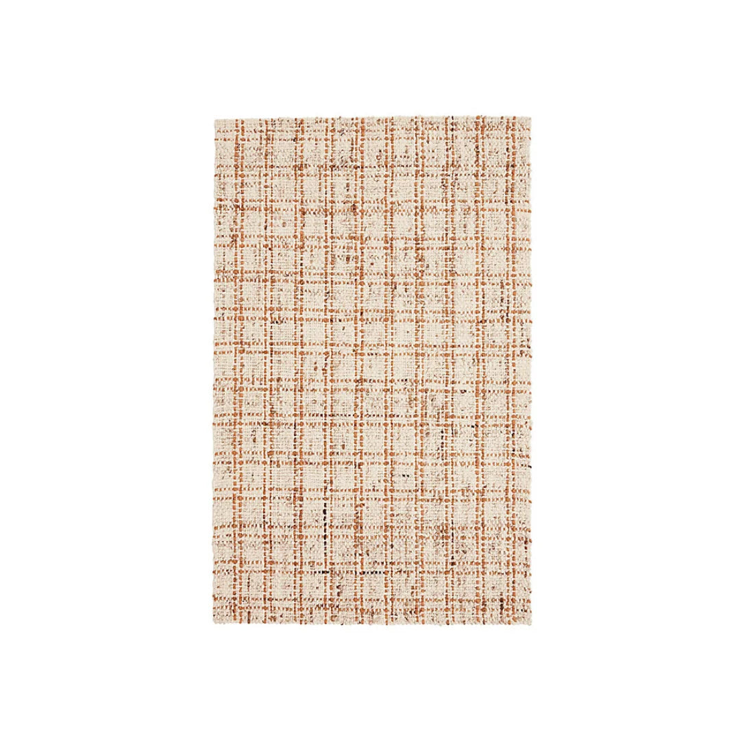 Hand-Woven Natural Wool Area Rug 2' x 3'