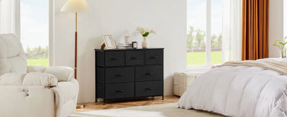Dresser For Bedroom With 7 Fabric Drawers Organizer Storage Closet