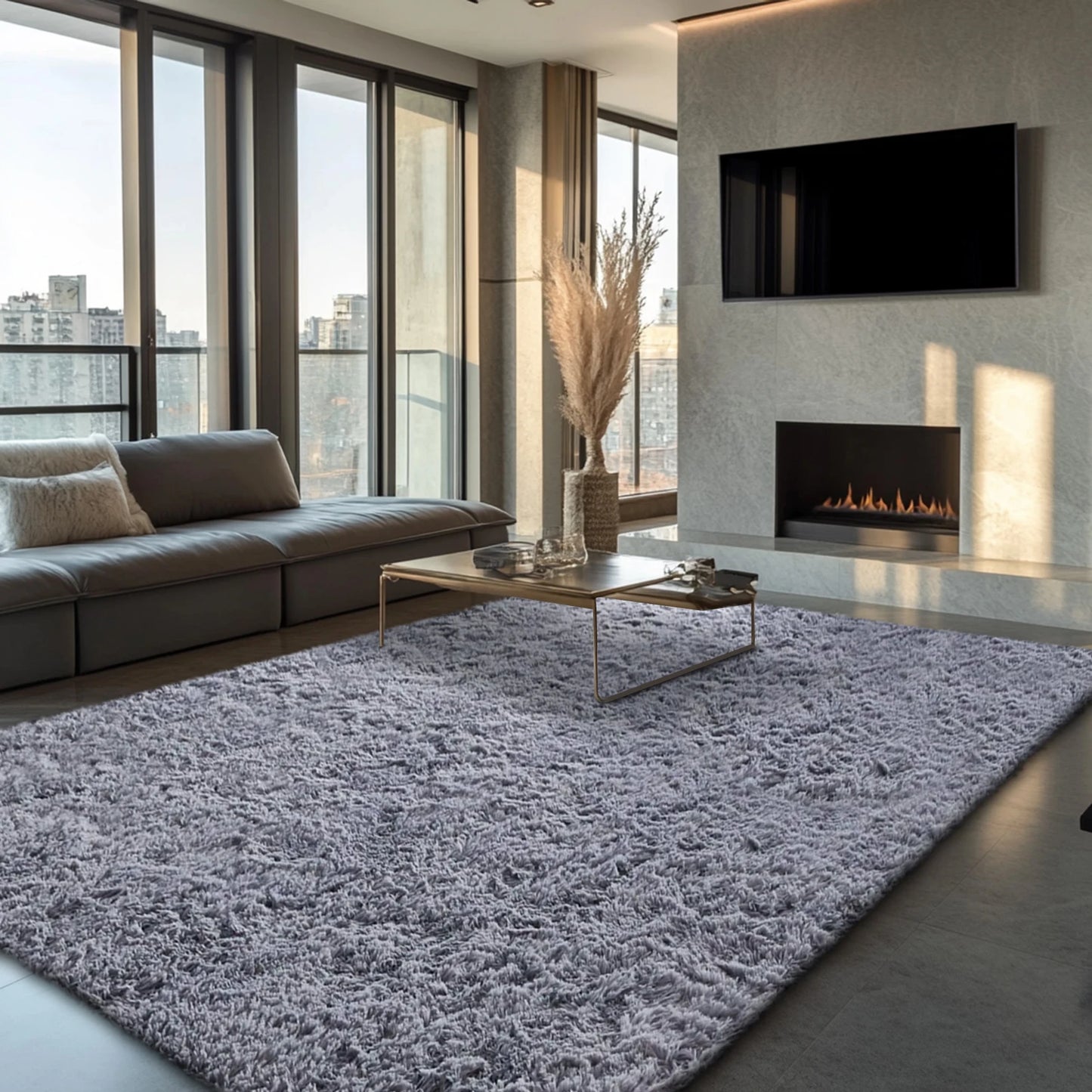 Shag Area Rugs For Living Room, Large Floor Area Rugs For Bedroom, Fluffy Shag Area Rug, Plush Indoor Carpet For Room Home Decor, Soft Shag Area Rug, Washable Rug.