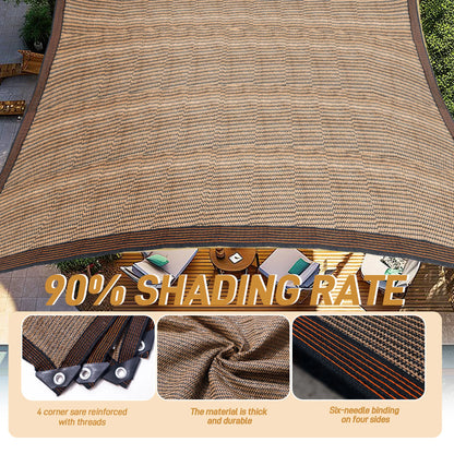 1 Pack 2×4M Garden Sunshade Cloth, Brown Sunshade Net for Outdoor Garden Pool Patio
