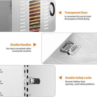 Commercial Grade Food Dehydrator Machine 110V