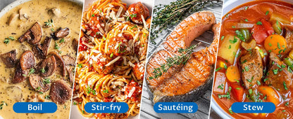 Induction Cookware Pots and Pans Set 10 Piece,  Dishwasher Safe Nonstick Cooking Pans, Stay-Cool Bakelite Handle