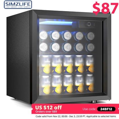 Mini Fridge 1.3 cu ft. 48 Can Beverage Refrigerator Cooler for Beer Drinks Wines Beverage Fridge with Adjustable Shelves