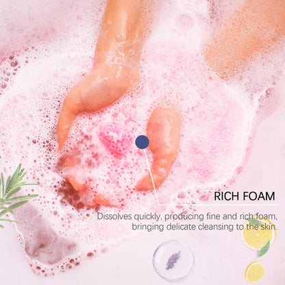 6pcs Bubble Bath Bomb Ball Exfoliating Body Nourish Skin Relieve Fatigue Stress Anxiety Clean Pores Body Bath Bomb Set