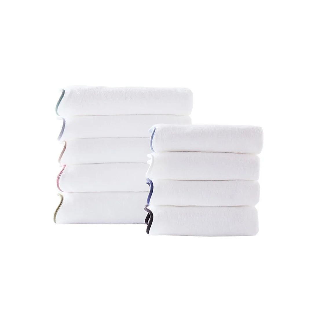 Scalloped Edge Bath Towels – Soft & Absorbent Towels for Bathroom,  Towels Set