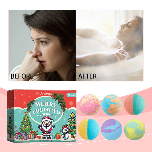  6pcs Fragrance Bath Bombs Nourish Moisturizing Skin Stress Relief 