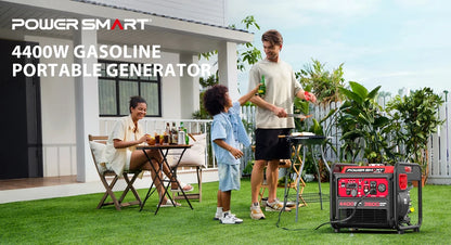 4400W Portable Generator with Inverter Technology, RV Ready 30A Outlet, Gas Powered, Lightweight & Quiet for Home Use