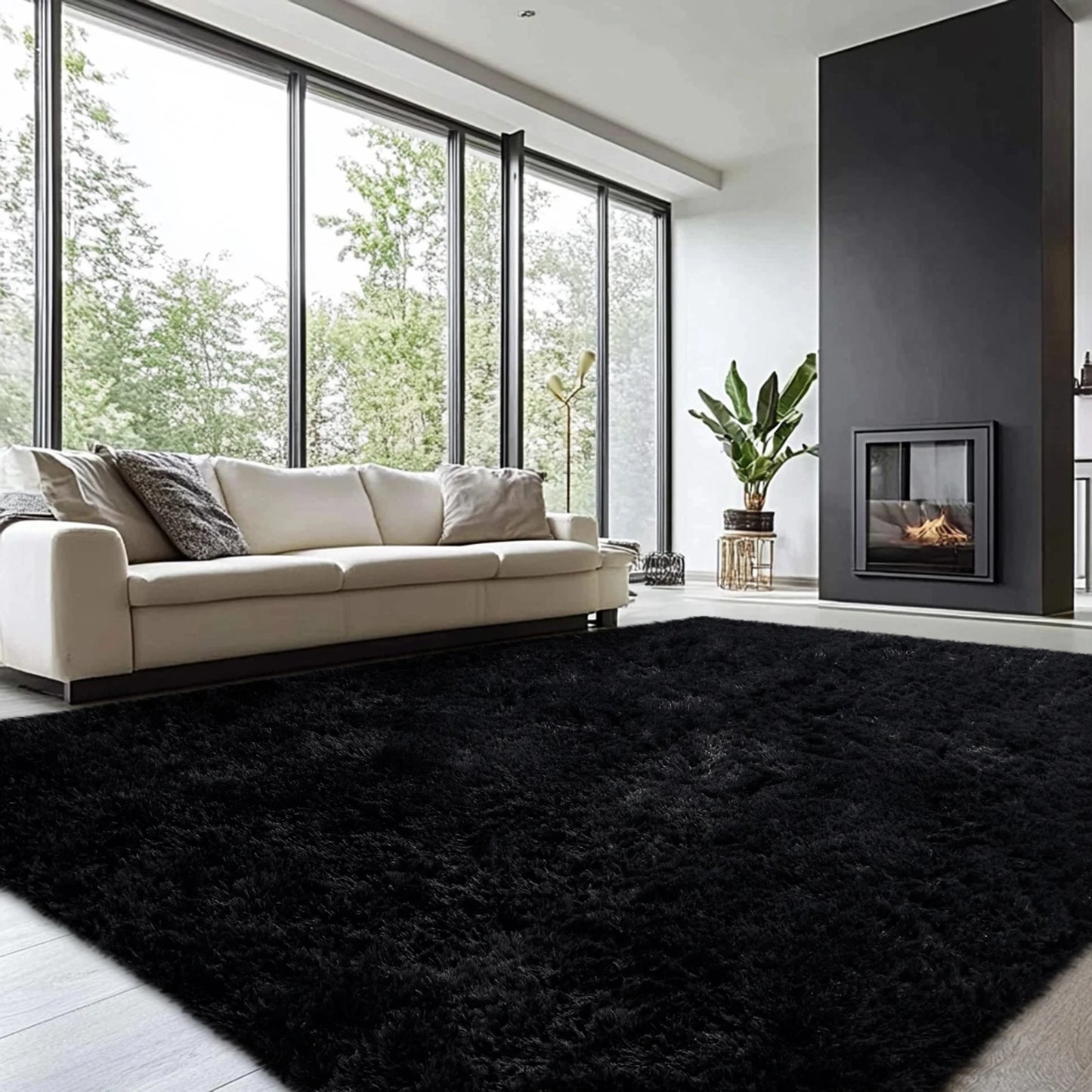 Shag Area Rugs For Living Room, Large Floor Area Rugs For Bedroom, Fluffy Shag Area Rug, Plush Indoor Carpet For Room Home Decor, Soft Shag Area Rug, Washable Rug.