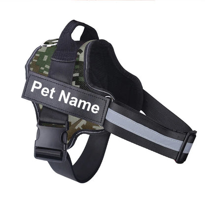 Dog Harness NO PULL Reflective Breathable Adjustable Pet Harness Vest with ID Custom Patch