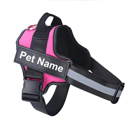 Dog Harness NO PULL Reflective Breathable Adjustable Pet Harness Vest with ID Custom Patch