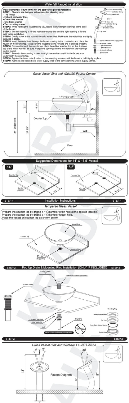Gold Ceramic Luxury Bathroom Vessel Sink Set  Bowl Washbasin Waterfall Brass Faucet Pop Up Drain Combo High-End Basin Kit