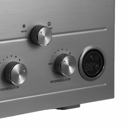 18L Hot Water Heater Propane Gas LPG/LNG On-Demand Tankless Water Heater Digital Home Bathroom Shower Head Instant Boiler Heater